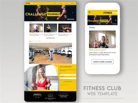 fitness gym website template by viviane saraiva on dribbble