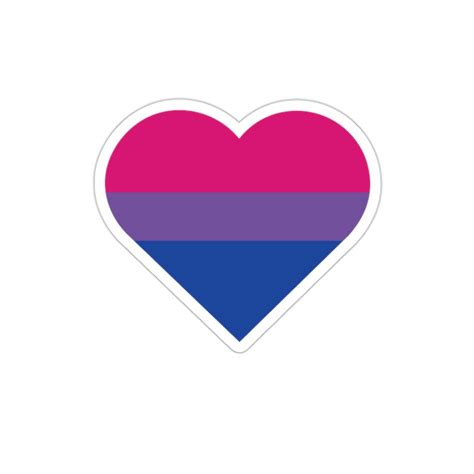 Bisexual Flag Heart Vinyl Sticker Lgbtqia Vinyl Sticker Etsy