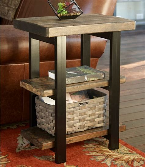 What you'll need wide, shallow glass vessel. Rough Pine End Table | End tables, Indoor furniture, Diy end tables