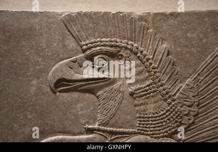 Assyrian Relief Sculpture Panel Of An Eagle Headed Protective Spirit