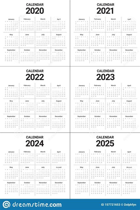 2021 2024 Calendar 2021 Year Calendar Yearly Printable