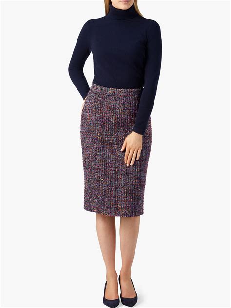 Pure Collection Tweed Pencil Skirt Multi At John Lewis And Partners