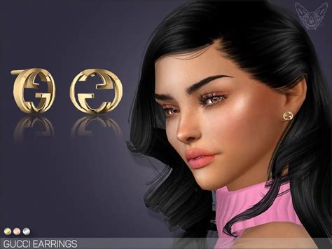 Gucci Earrings Sims 4 Piercings Sims Sims Hair
