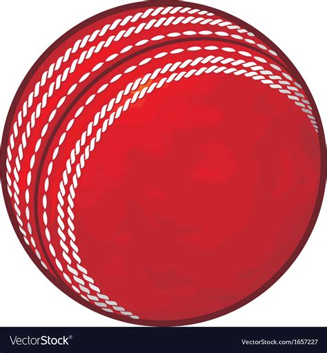 Cricket Ball Royalty Free Vector Image Vectorstock