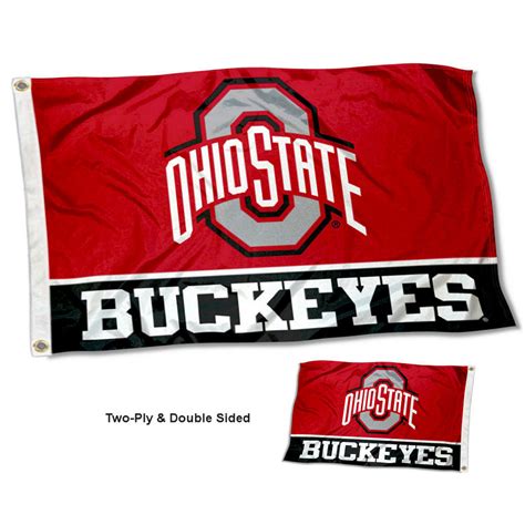 Ohio State University Buckeyes Flag Double Sided 2 Ply 848267064522 Ebay