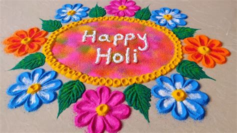 Holi Special Rangoli Easy And Attractive Designs Festival Rangoli