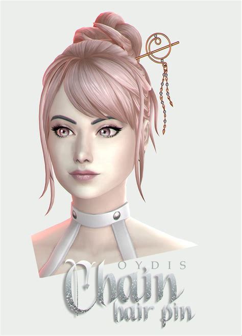 Chain Hair Pin Oydis On Patreon In 2022 Hair Pins Sims 4 Sims