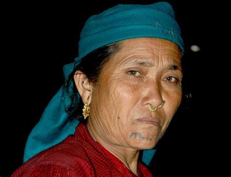 face of nepal 3 face langtang traditional tattoo