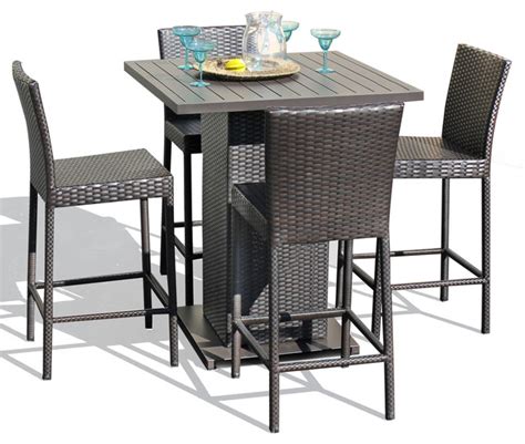 Our contemporary pub sets come in either counter and bar height for your. Venus 5-Piece Outdoor Pub Table Set With Bar Stools ...