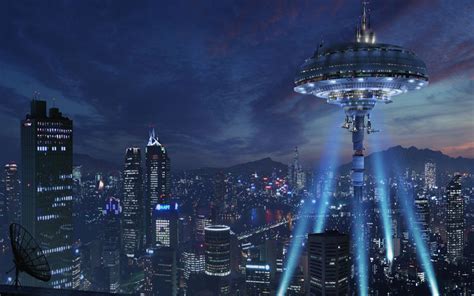 Futuristic Buildings Skyscrapers Science Fiction 2560x1600