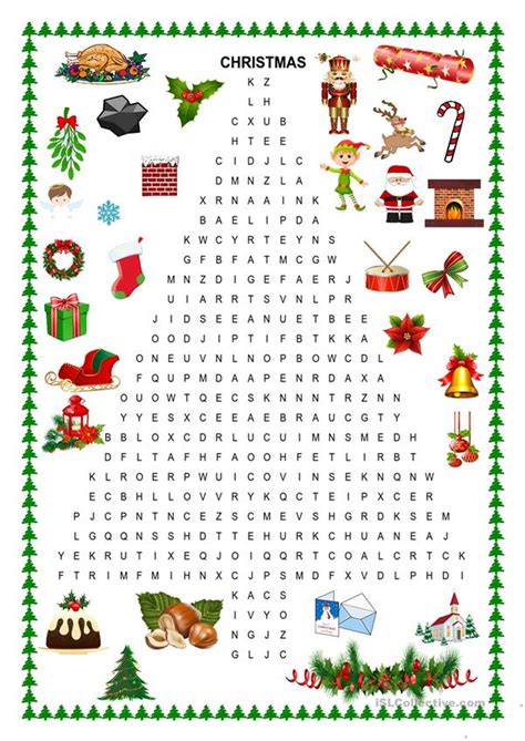 Christmas Wordsearch English Esl Worksheets For Distance Learning And