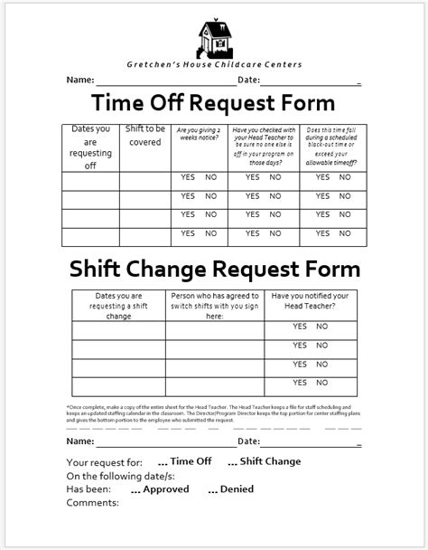 Time Off Request Form Templates Pdf Word Sample Vrogue