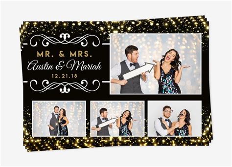 Wedding Photo Booth Template Photo Booth Template Gold Glitter