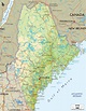Physical Map of Maine State USA - Ezilon Maps