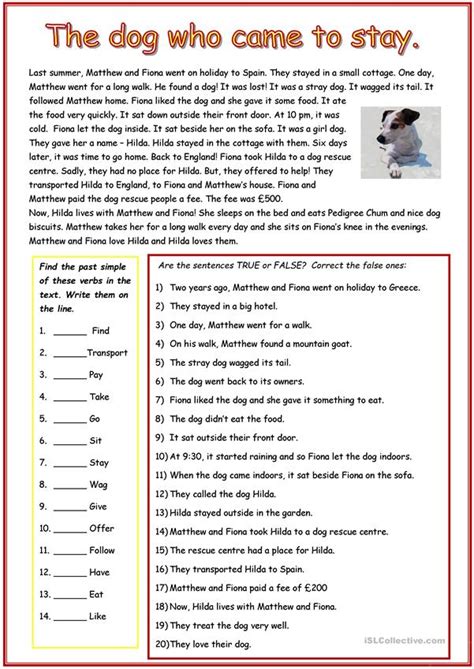 The first group of exercises works to familiarize the students with the topic, develop guessing skills and create expectations and interest. Reading Comprehension - English ESL Worksheets for ...