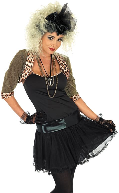 Ladies 80s Pop Star Fancy Dress Costume 1980s Madonna Celebrity Outfit Uk 6 22 Ebay