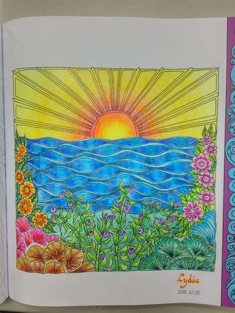 Book: Color Me Calm by Lacy Mucklow | Finished coloring pages, Color me