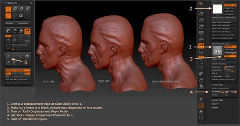 Displaying Displacement Maps In Zbrush Zbrushcentral