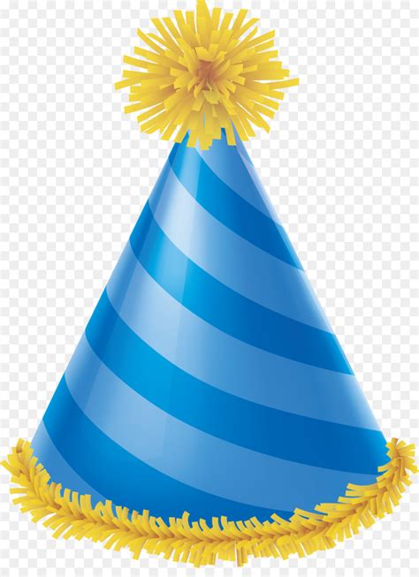 Party Hat Blue Birthday Blue Stripe Birthday Png Download 20052721