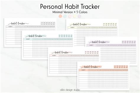 Habit Tracker Personal Planner Daily Habit Tracker Goal Personal