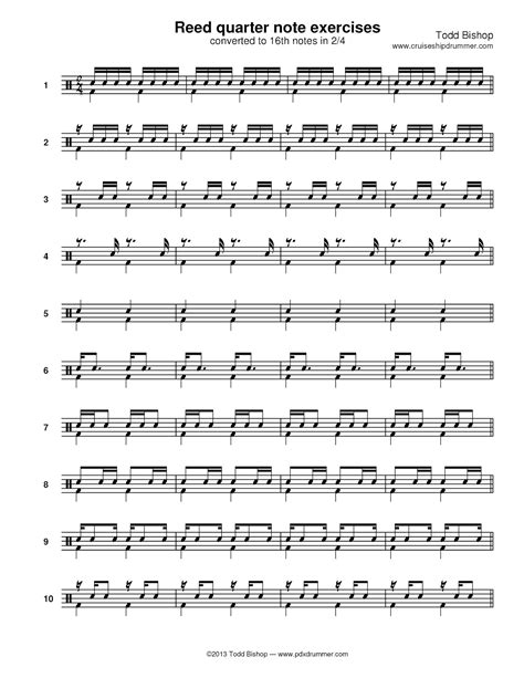 Basic 16th Note Rhythms Pdxdrummer