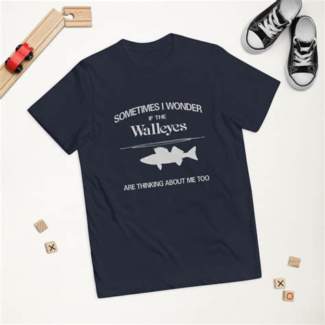 Kids Funny Walleye Fishing T Shirt Silver Print I Etsy