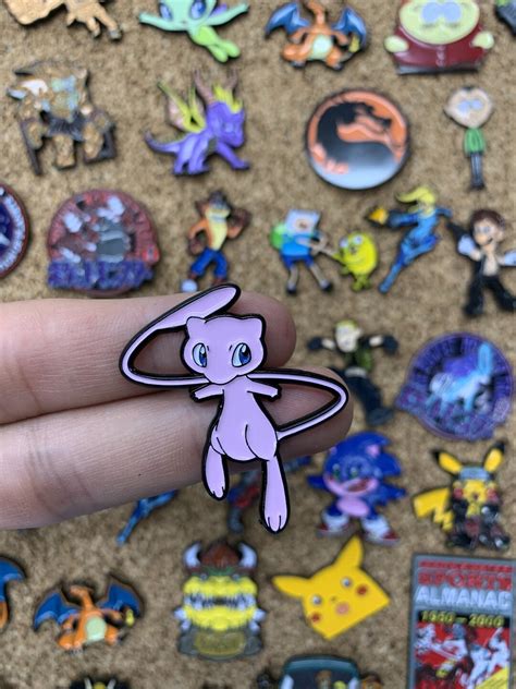 Mew Pokemon Custom Enamel Pin Pins Pin Badge Enamel Pins Etsy