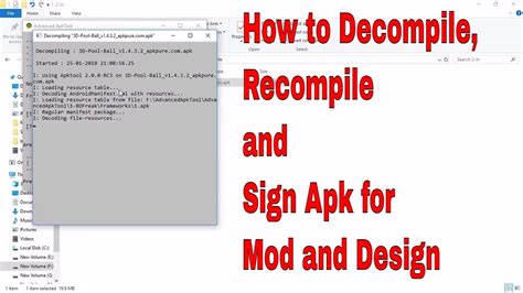 How To Setup And Decompile Recompile Sign Apk Using Advance Apktool