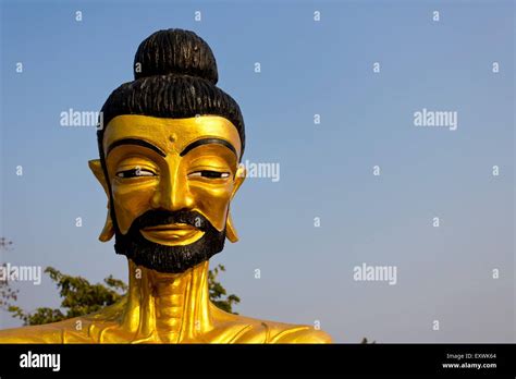 Buddha Statue Wat Phra Yai Tempel Pattaya Thailand Asia Stock Photo