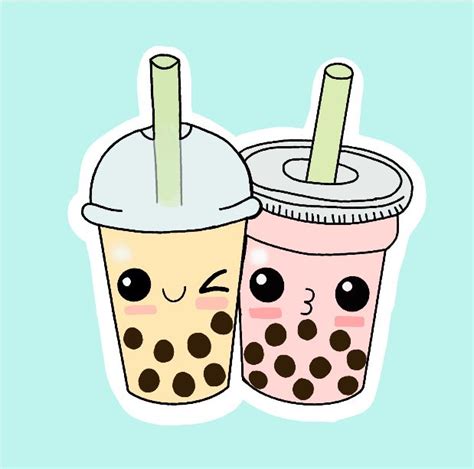 Boba Tea Cartoon Milk Tea Wallpaper Cute Cute Emoji Wallpaper Tea