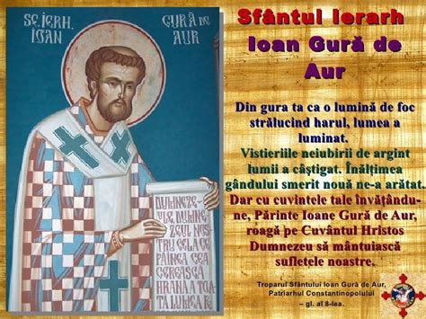 Citate Sf Ioan Gura De Aur - Felicitare pentru Sf Ierarh Ioan Gura De Aur - Comori Nemuritoare.RO