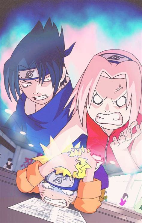 Naruto Sasuke Sakura Equipo 7 Naruto Personajes De Naruto