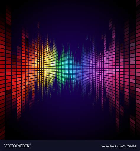Rainbow Colored Equalizer Effect Royalty Free Vector Image