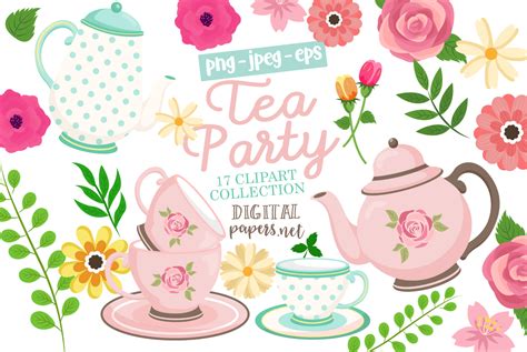 Tea Party Clipart Graphic By DIPA Graphics Creative Fabrica