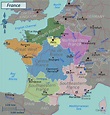 Large regions map of France | France | Europe | Mapsland | Maps of the World