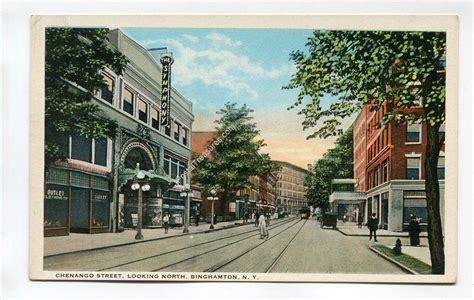 Street Look Street View Binghamton New York Vintage Postcards North