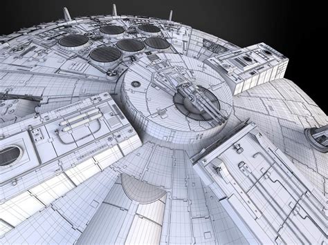 Star Wars Millennium Falcon With Interior 3d Model 824