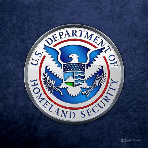 Department Of Homeland Security D H S Emblem On Blue Velvet Digital