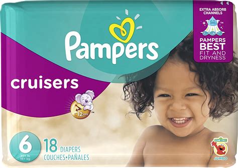 Pampers Cruisers Disposable Diapers Size 6 18 Count Jumbo Amazonca
