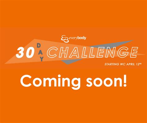 30 Day Challenge Journey To A Healthier You • Everybody Health And