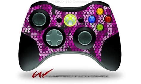 Xbox 360 Wireless Controller Skins Hex Mesh Camo 01 Pink Wraptorskinz