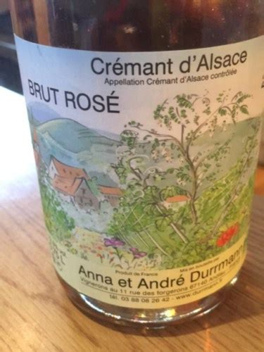 Anna et André Durrmann Crémant d Alsace Brut Rosé Vivino US