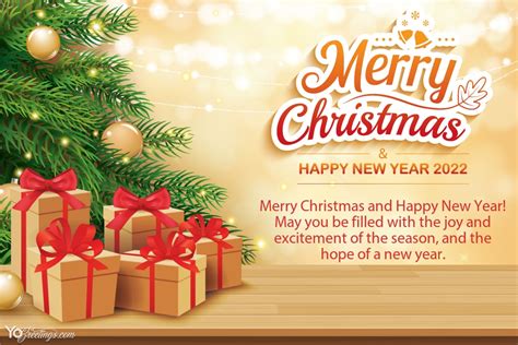 Merry Christmas And Happy New Year 2022 Holiday Wishes Cards Merry