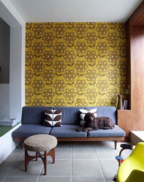 Pin By Christian Young On 50s 60s Decor Wallpaper Living Room Home