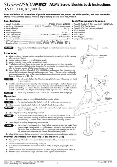 Dts Suspension Pro Sp3500 Instructions Pdf Download Manualslib
