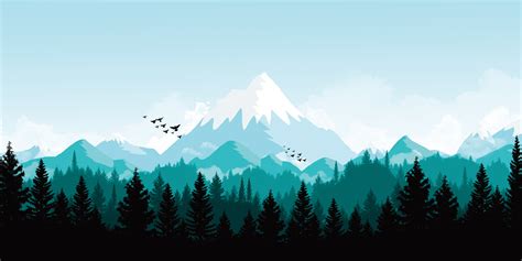 Snowy Forest Background Forest Snow Mountain Background Image For