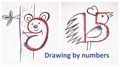 How To Draw Easy Using Numbers Diy How To Draw Easy U