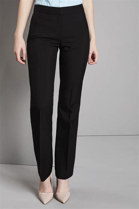 Womens Unhemmed Bootleg Trousers Black