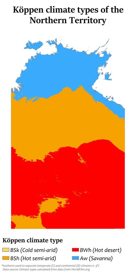 Koppen Climate Types Of The Northern Territory 765 X 1530 Northern