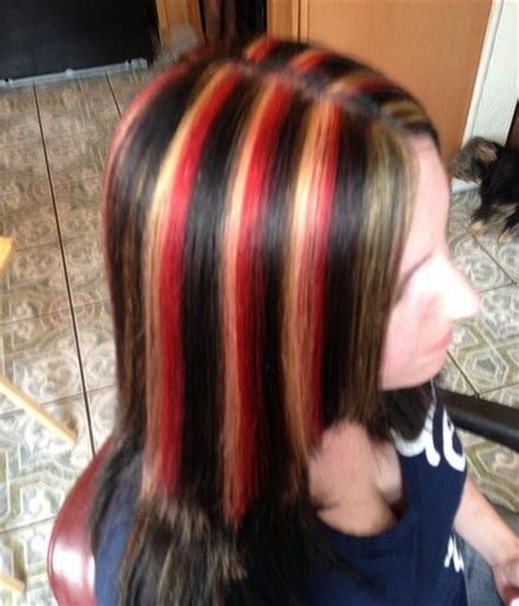 You will need to lighten your hair before putting on the red. Dark Hair with Red Underneath | Brown Hair with Red and ...